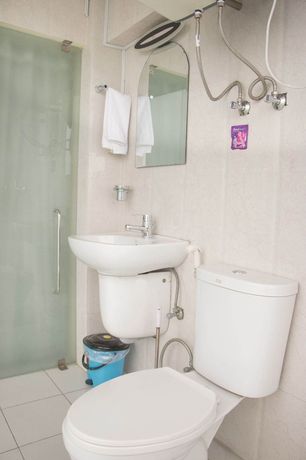The bathroom, with shower.