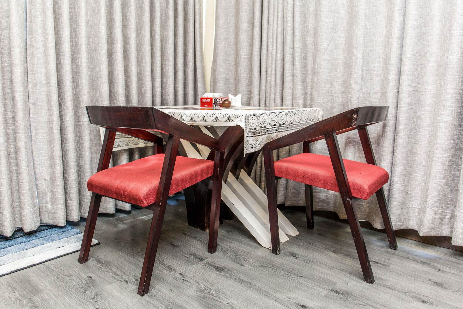 The dining table.