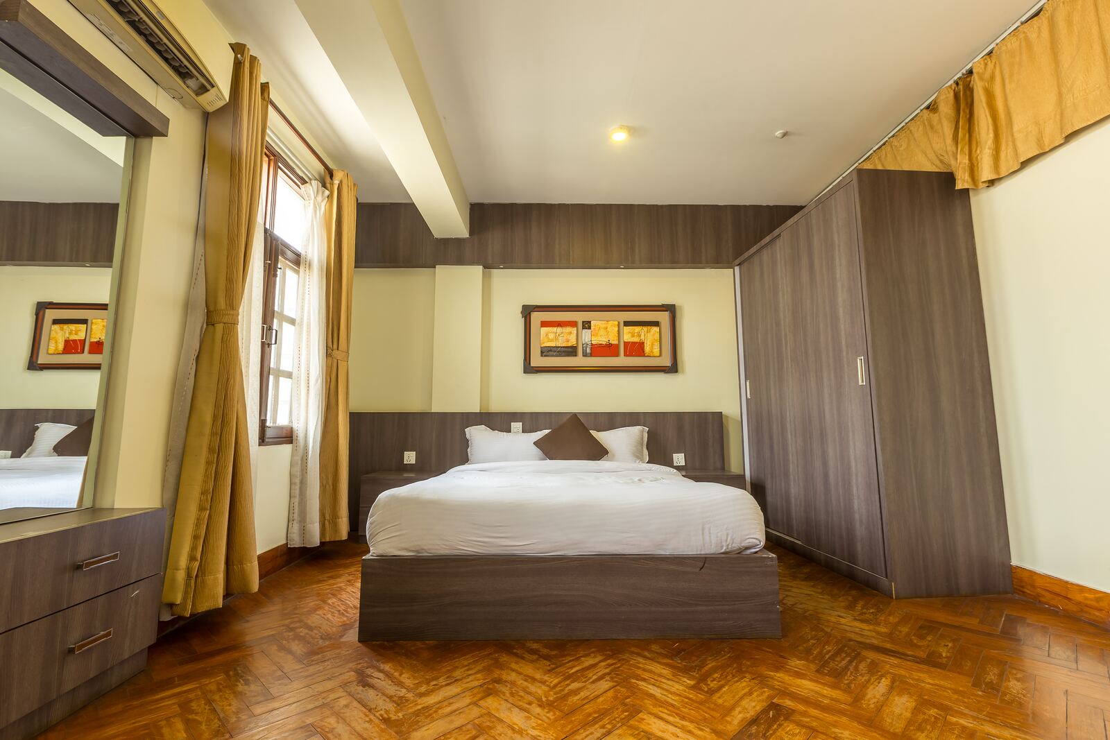 One of the two bedrooms.